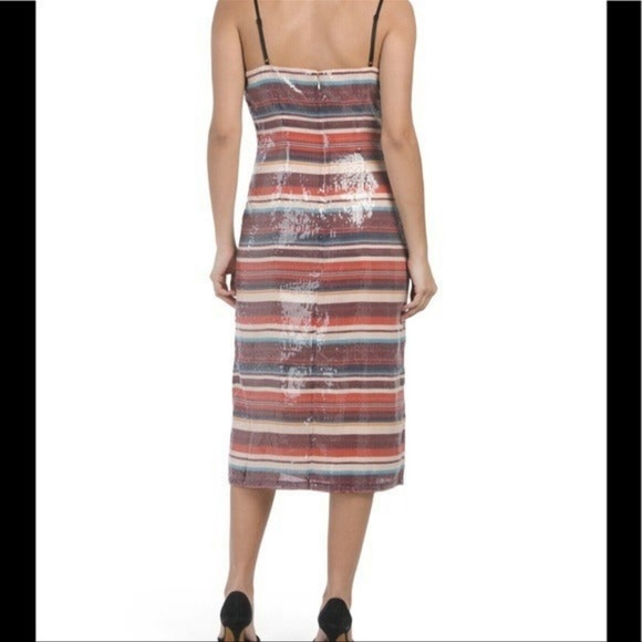 NWT Hutch Anthropologie Sequined Striped Bodycon Midi Dress - Picture 4 of 9